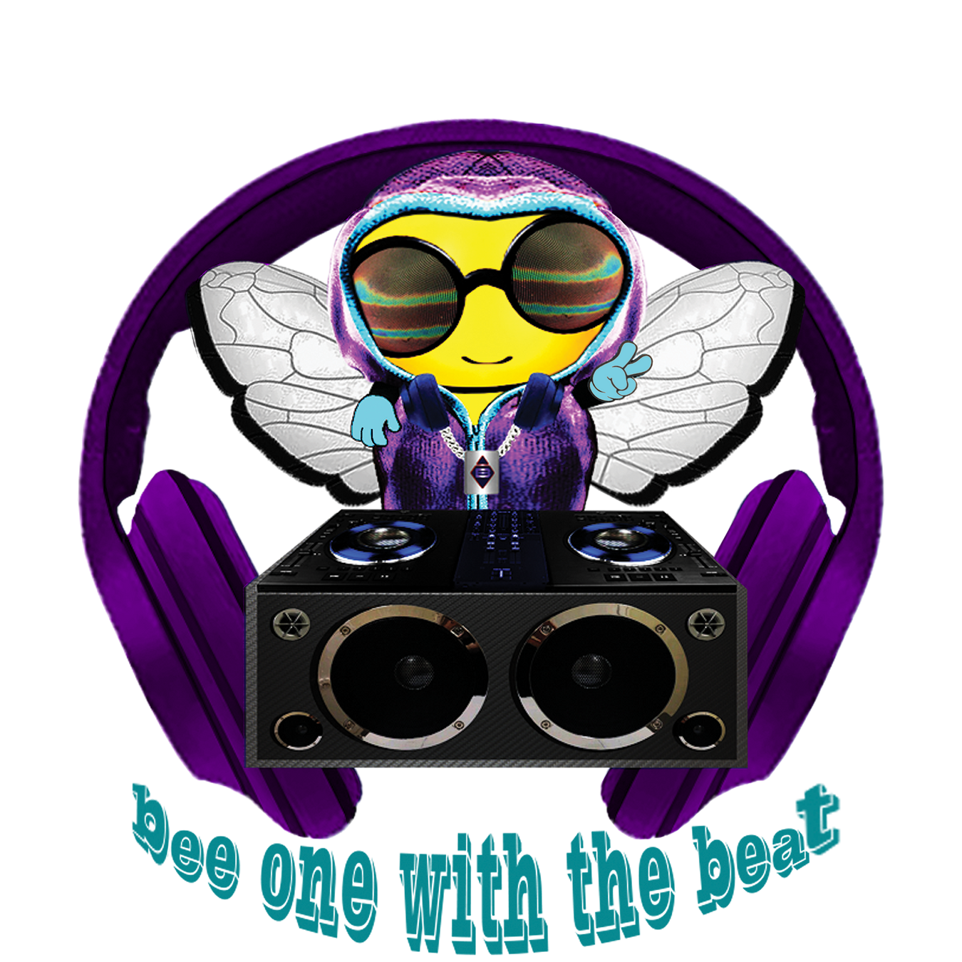 Cool & Cute Purple Bee 1 With The Beat Collections