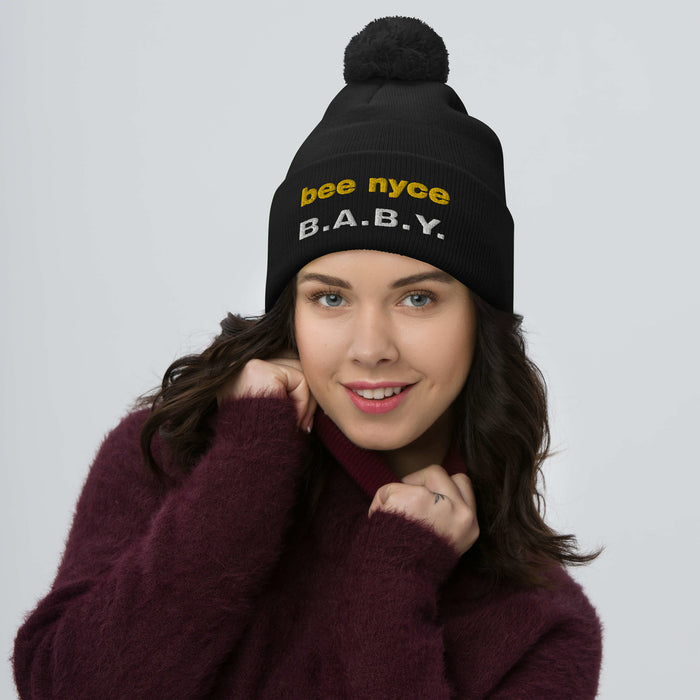 Bee Nyce B.A.B.Y. Pom-Pom Beanie