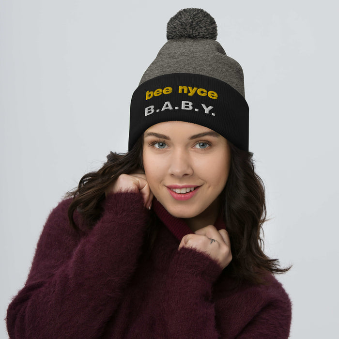 Bee Nyce B.A.B.Y. Pom-Pom Beanie