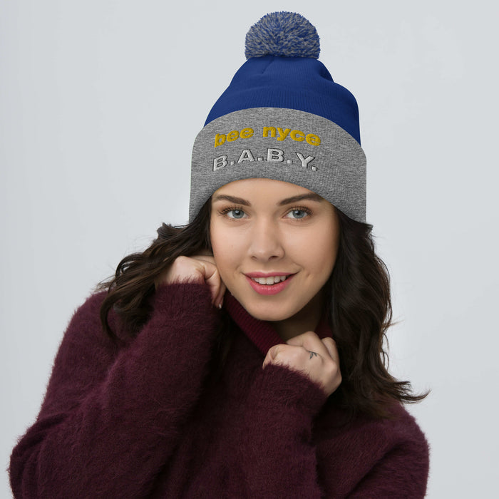 Bee Nyce B.A.B.Y. Pom-Pom Beanie