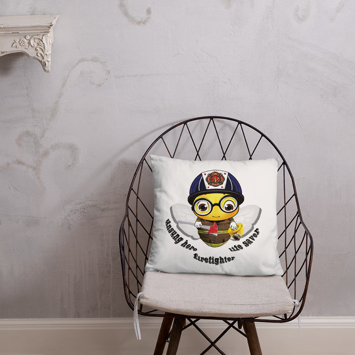 Cute FIREFIGHTER BEE Basic Pillow