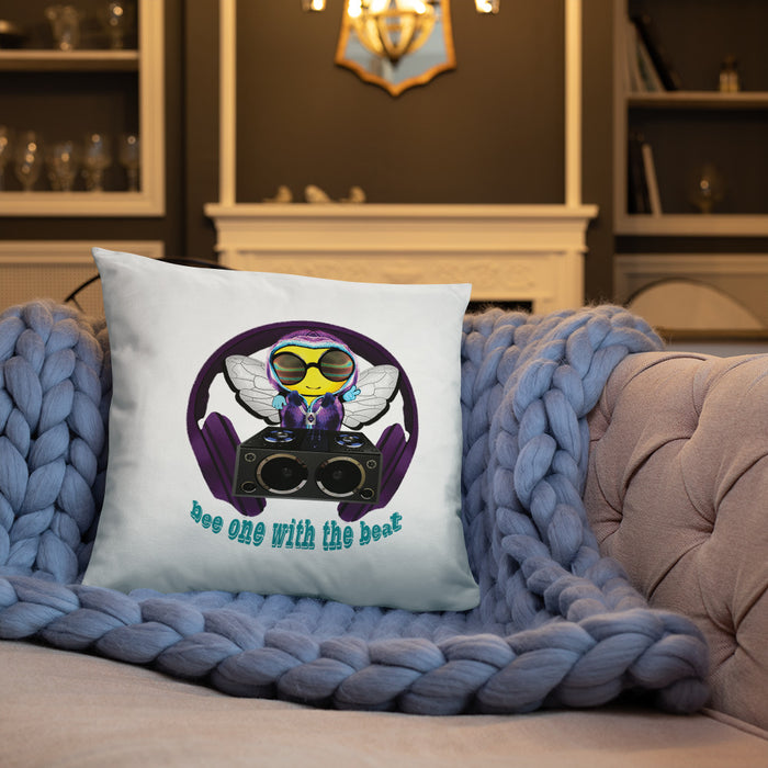 Cool & Cute PURPLE BEE 1 WITH THE BEAT Basic Pillow