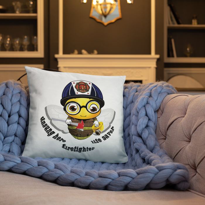 Cute FIREFIGHTER BEE Basic Pillow