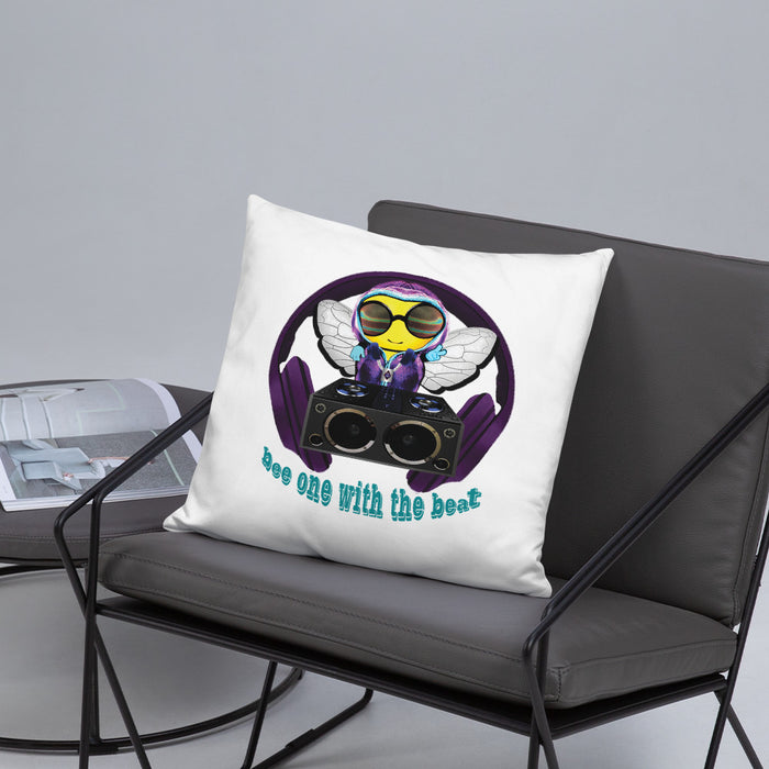 Cool & Cute PURPLE BEE 1 WITH THE BEAT Basic Pillow