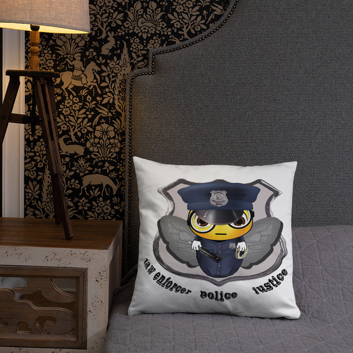 Cute COP / POLICE BEE Basic Pillow