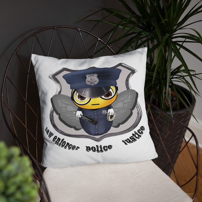 Cute COP / POLICE BEE Basic Pillow