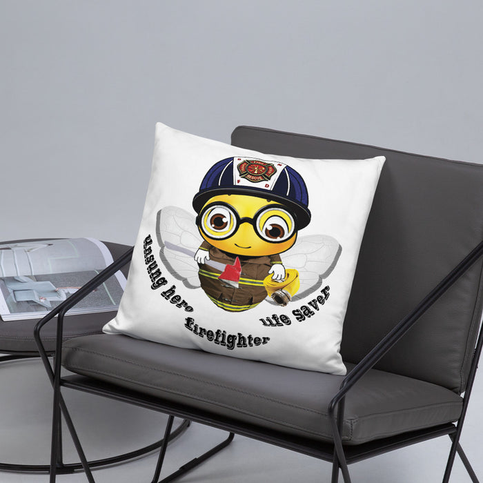 Cute FIREFIGHTER BEE Basic Pillow