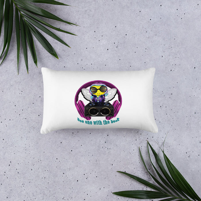 Cool & Cute PINK BEE 1 WITH THE BEAT Basic Pillow