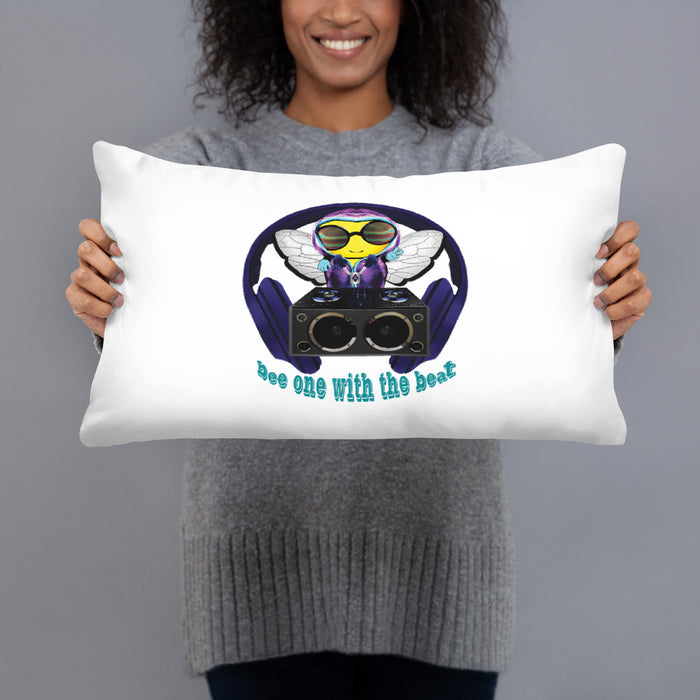 Cool & Cute BLUE BEE 1 WITH THE BEAT Basic Pillow