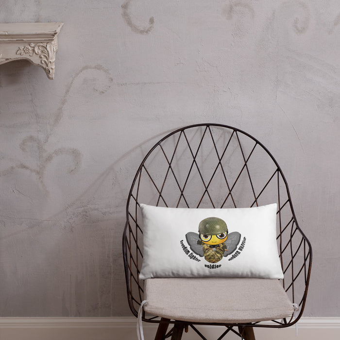 Cute SOLDIER / MILITARY BEE Basic Pillow