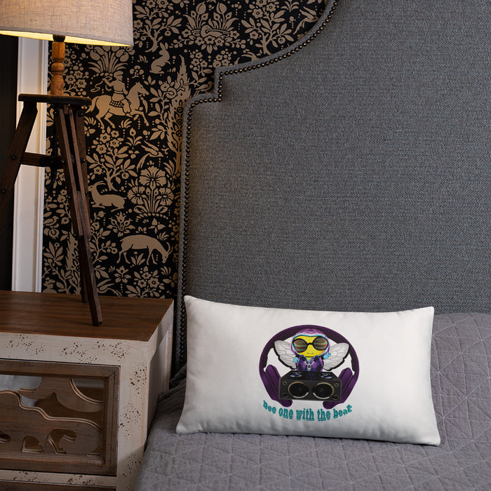 Cool & Cute PURPLE BEE 1 WITH THE BEAT Basic Pillow