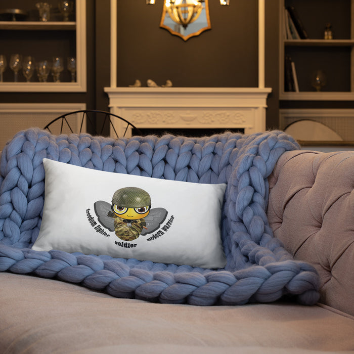 Cute SOLDIER / MILITARY BEE Basic Pillow