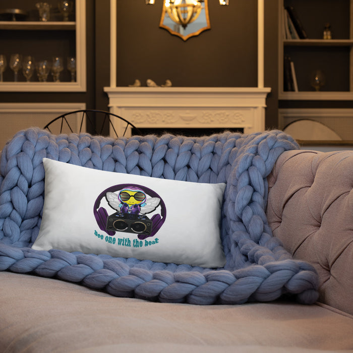 Cool & Cute PURPLE BEE 1 WITH THE BEAT Basic Pillow