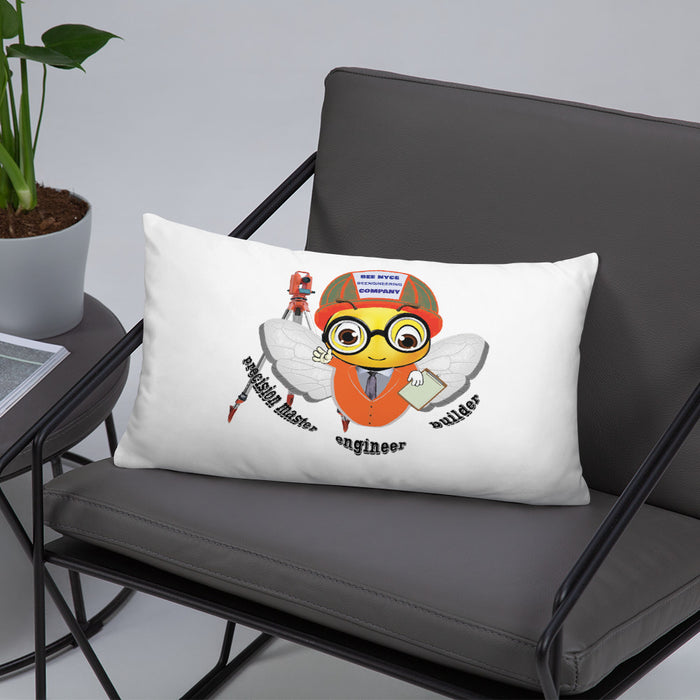 Cute ENGINEER / INGENIERO BEE Basic Pillow