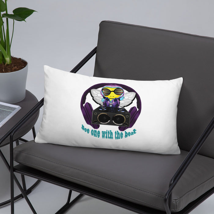 Cool & Cute PURPLE BEE 1 WITH THE BEAT Basic Pillow