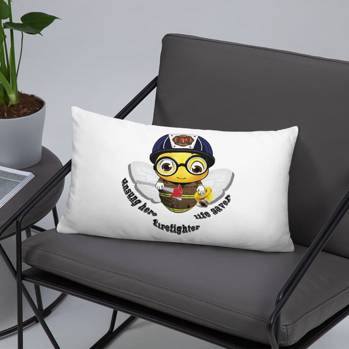 Cute FIREFIGHTER BEE Basic Pillow