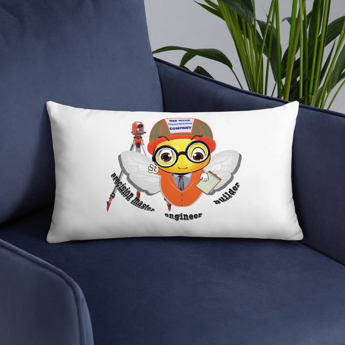 Cute ENGINEER / INGENIERO BEE Basic Pillow