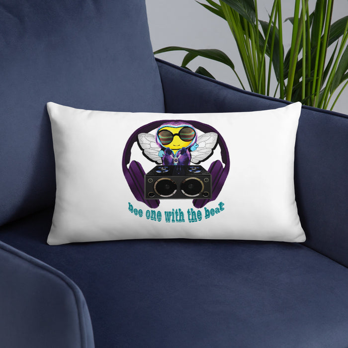 Cool & Cute PURPLE BEE 1 WITH THE BEAT Basic Pillow