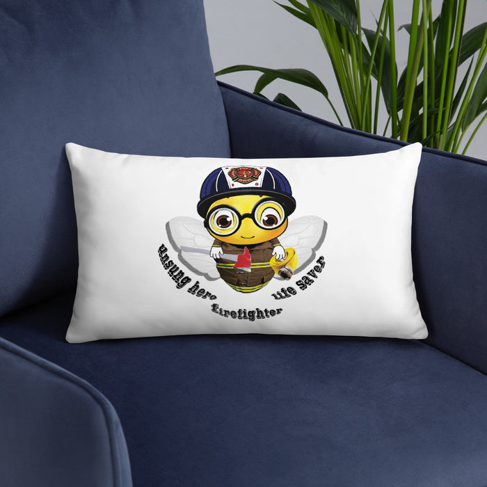 Cute FIREFIGHTER BEE Basic Pillow