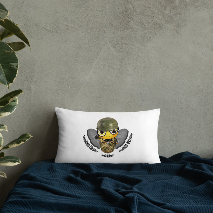 Cute SOLDIER / MILITARY BEE Basic Pillow