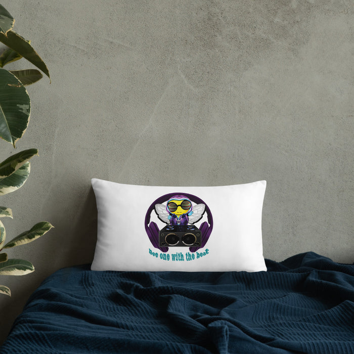 Cool & Cute PURPLE BEE 1 WITH THE BEAT Basic Pillow