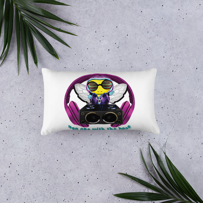 Cool & Cute PINK BEE 1 WITH THE BEAT Basic Pillow