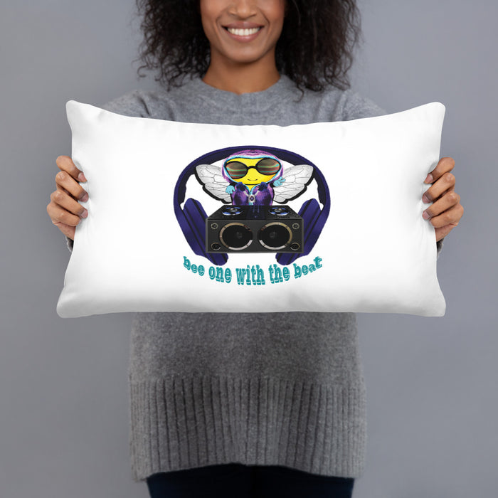 Cool & Cute BLUE BEE 1 WITH THE BEAT Basic Pillow