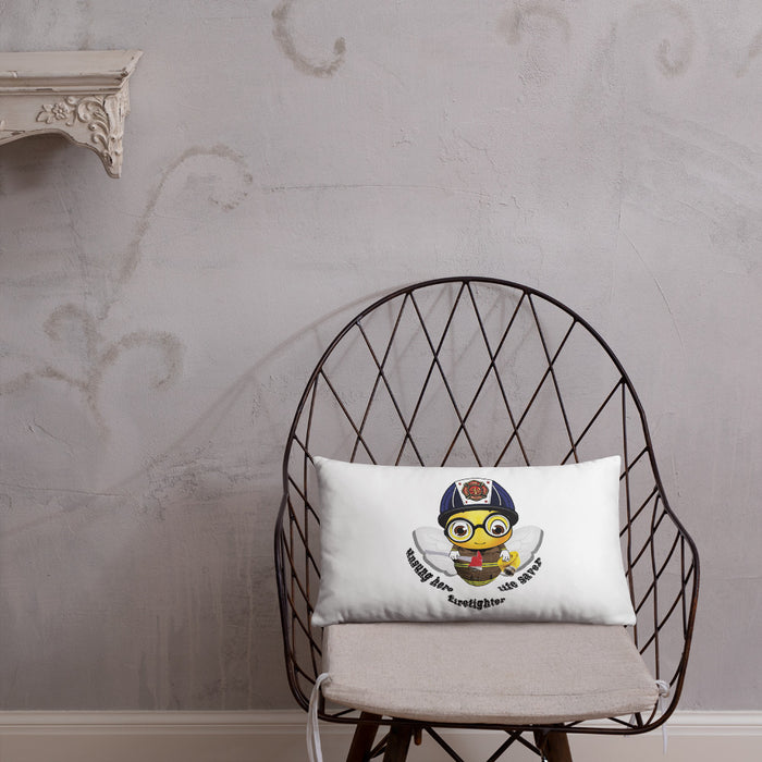 Cute FIREFIGHTER BEE Basic Pillow