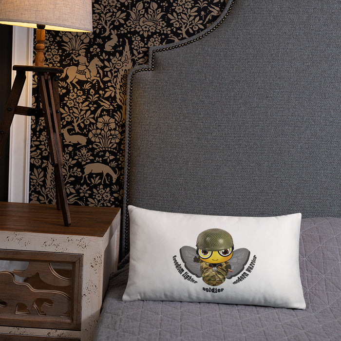 Cute SOLDIER / MILITARY BEE Basic Pillow