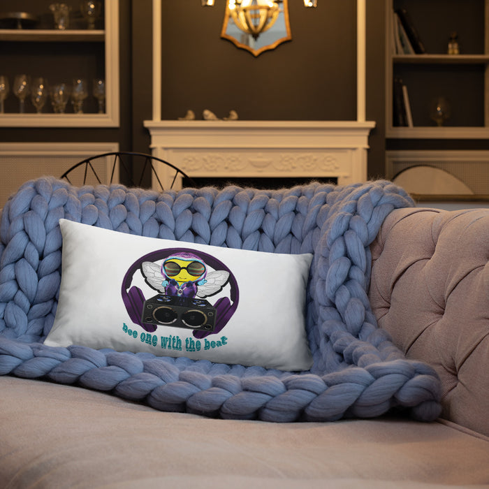 Cool & Cute PURPLE BEE 1 WITH THE BEAT Basic Pillow