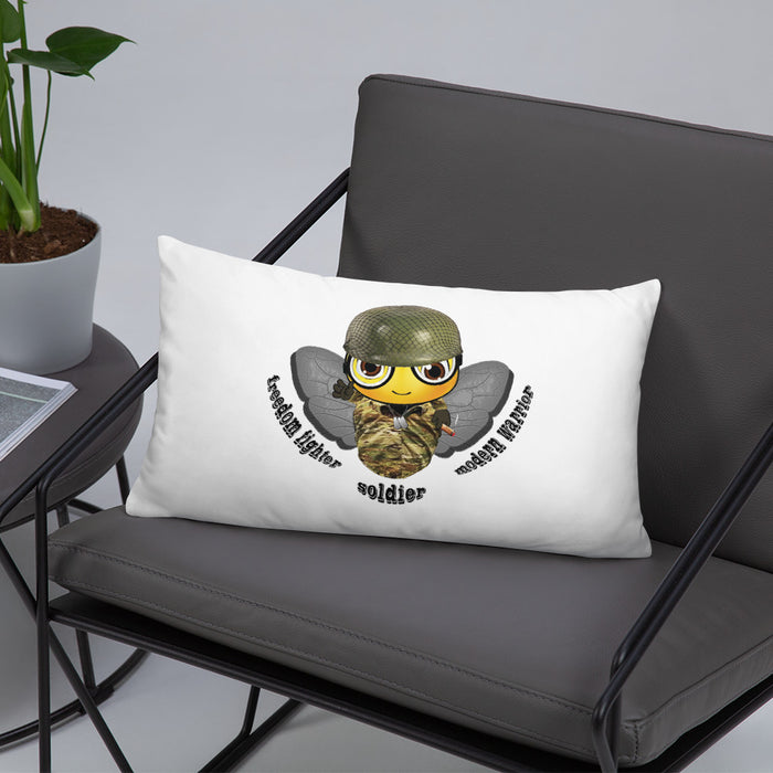 Cute SOLDIER / MILITARY BEE Basic Pillow