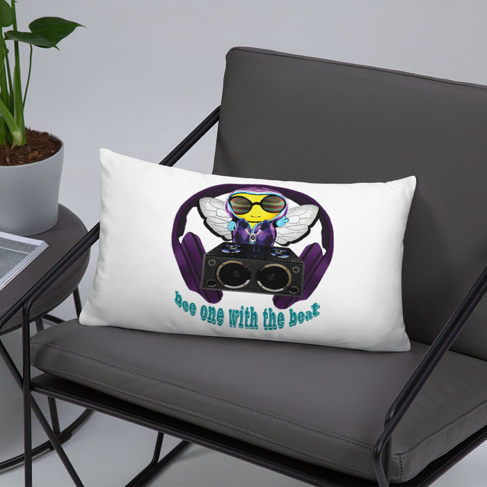 Cool & Cute PURPLE BEE 1 WITH THE BEAT Basic Pillow