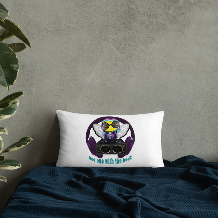 Cool & Cute PURPLE BEE 1 WITH THE BEAT Basic Pillow