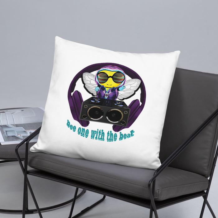 Cool & Cute PURPLE BEE 1 WITH THE BEAT Basic Pillow