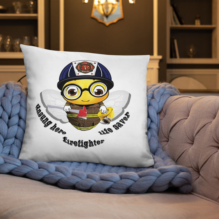 Cute FIREFIGHTER BEE Basic Pillow