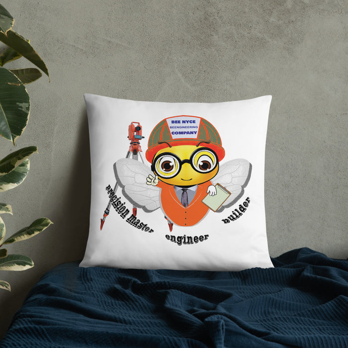 Cute ENGINEER / INGENIERO BEE Basic Pillow