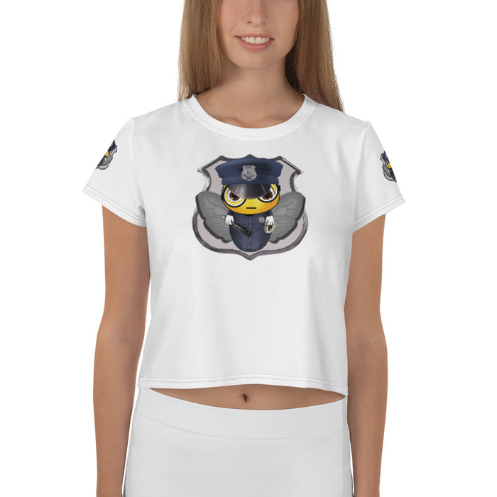 Cute COP / POLICE BEE All-Over Print Crop Tee