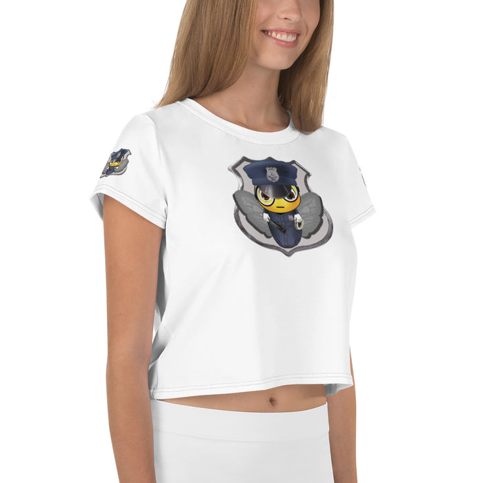 Cute COP / POLICE BEE All-Over Print Crop Tee