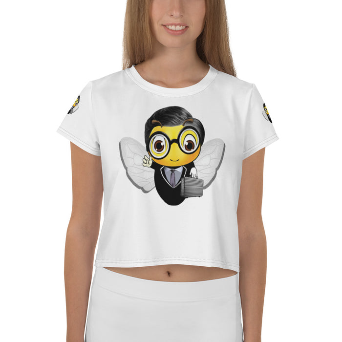 Cute LAWYER / ATTORNEY BEE All-Over Print Crop Tee