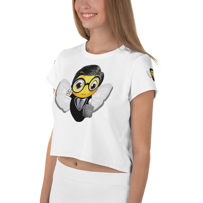 Cute LAWYER / ATTORNEY BEE All-Over Print Crop Tee