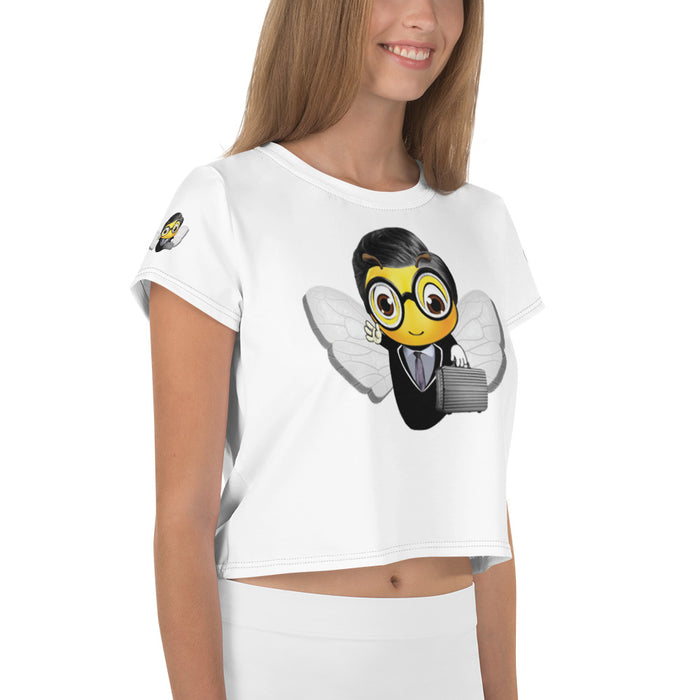 Cute LAWYER / ATTORNEY BEE All-Over Print Crop Tee