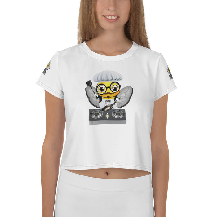 Cute CHEF BEE  All-Over Print Crop Tee