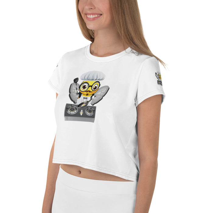 Cute CHEF BEE  All-Over Print Crop Tee