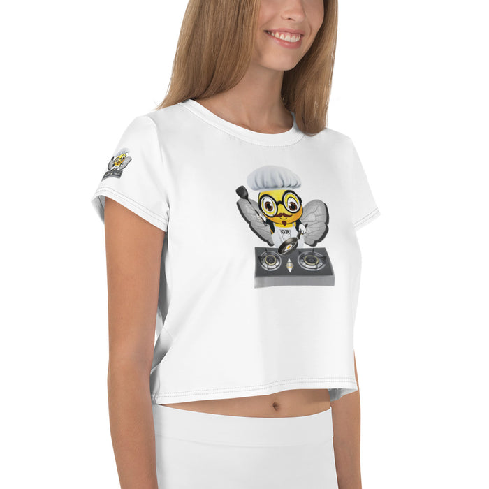 Cute CHEF BEE  All-Over Print Crop Tee