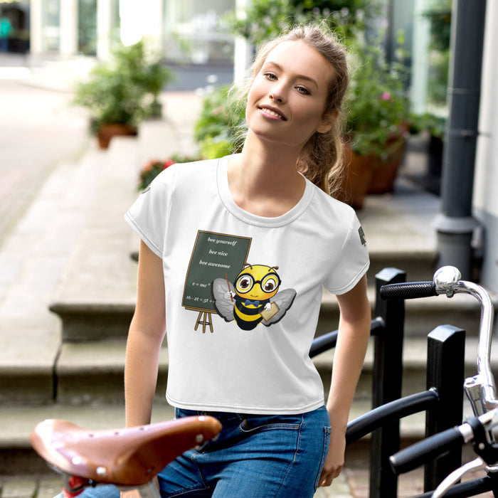 Cute GURU / TEACHER BEE All-Over Print Crop Tee