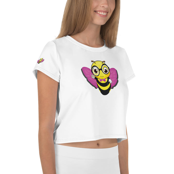 Cute pink BEE NYCE All-Over Print Crop Tee