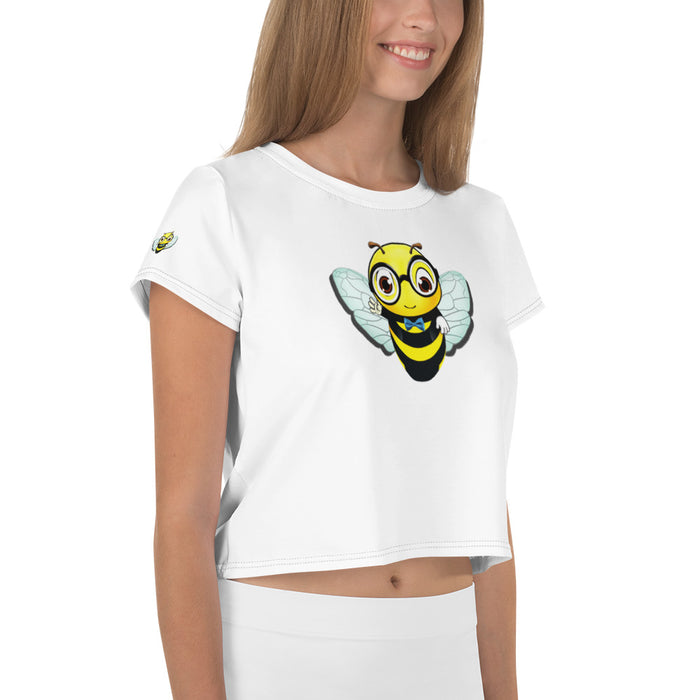 Cute BEE NYCE All-Over Print Crop Tee