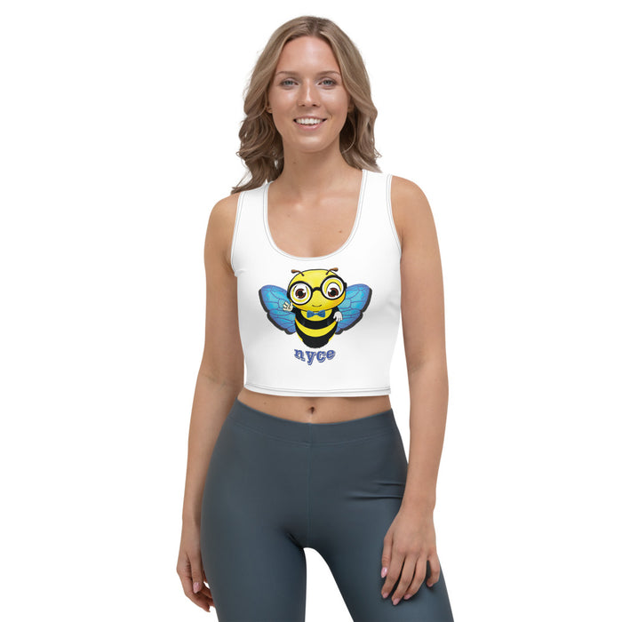 Cute blue BEE NYCE Crop Top