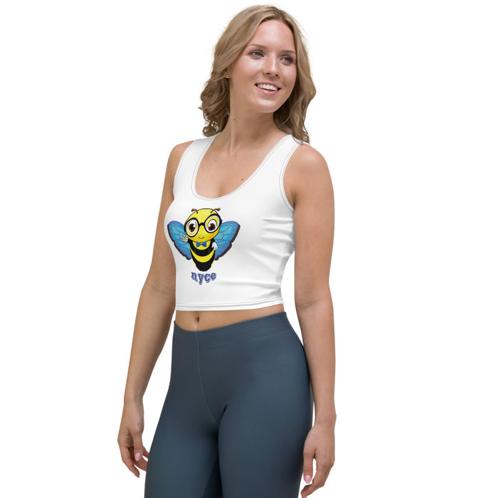 Cute blue BEE NYCE Crop Top