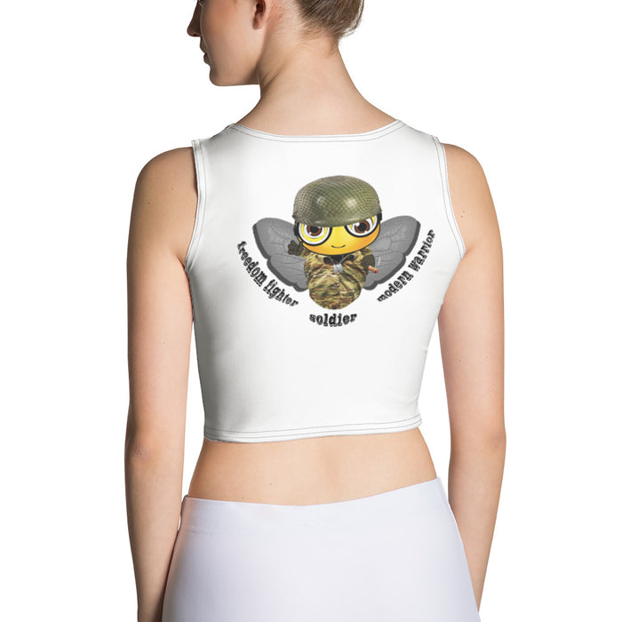 Cute SOLDIER / MILITARY BEE Crop Top